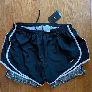 Nike black shorts with spandex undershorts XL